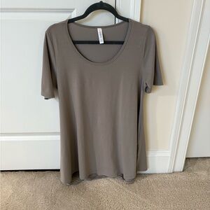 LuLaRoe Women's Short Sleeve Top - Taupe